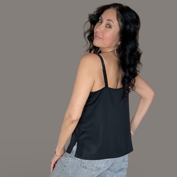 A New Day Black Spaghetti Strap Camisole - Small - Picture 2 of 9